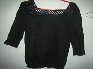 Black Crochet Blouse