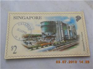 Fridge Magnet - Singapore Stamp