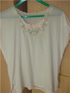 silk top with emboidery -discounted