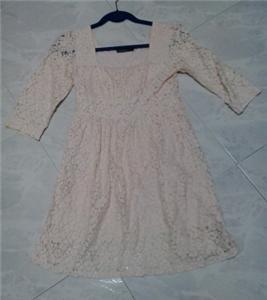 Sweet pink lacy Victorian dress