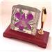 preserved orchid flowers in acrylic.